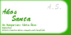 akos santa business card